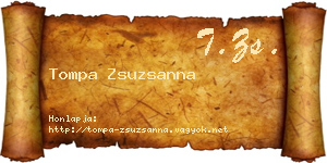 Tompa Zsuzsanna névjegykártya